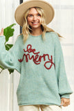 LESW3439 - X-MAS DECOR ACCENT SWEATER TOP