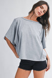 8550HN Boxy Dolman Short Sleeve Top