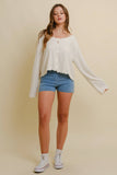 CP18540 - ZIP UP DENIM SHORTS
