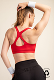 RECYCLED BUTTER CROSSBACK BRA TOP
