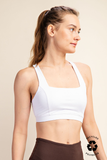 RECYCLED BUTTER CROSSBACK BRA TOP