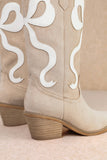 RUBY BOW SWIRLING PATTERNED WESTERN BOOTS