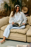 IT2594E-WWJD2 Stripe Embroidered "WWJD" Mock Neck Sweatshirt