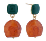 DJE311040 14K Bell Drop Resin Post Earrings