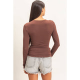 Crew Neck Long Sleeve Top