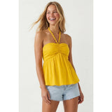 Silky Beaded Halter Top