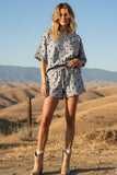 Polka Dot Relaxed Fit Heavy Scuba Top and Shorts Set
