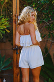 T2540 Solid Tiered Tube Crop Top