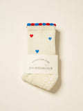USA Mini Heart Petal Grip Sock, Pilates Socks