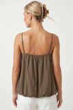 Billowy Cami Top With Bubble Hem