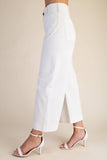 Colette Cropped Wide-Leg Scallop Pocket Detail Pants