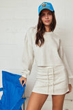 PX19073 Cozy Sweatshirt and Mini Skirt Set