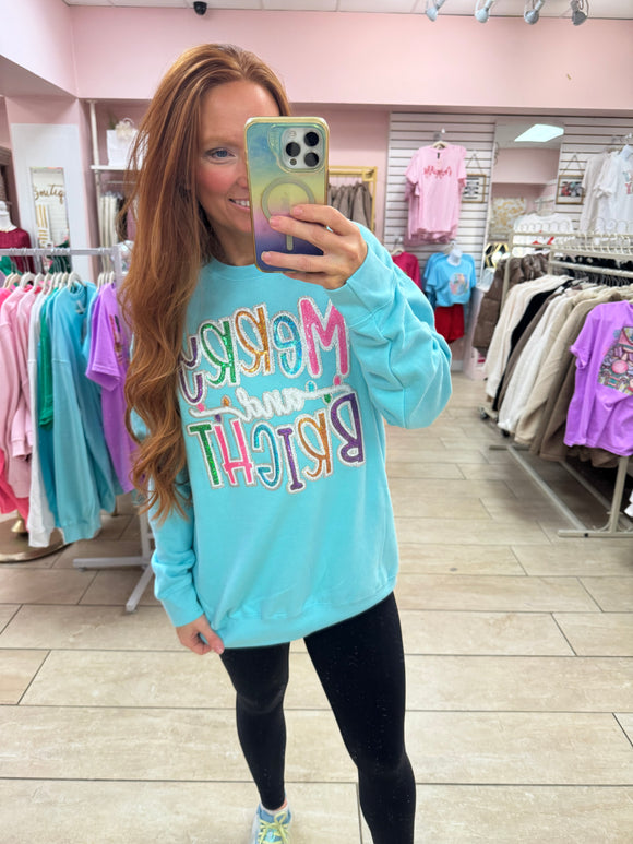 Merry and Bright Sequin Sweatshirt