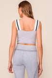 Ruffle Strap Crop Tank Top