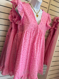 Pink Eyelet Dress