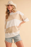 8417FN Polly Color Block Top