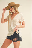 8286DK Zoie V-Neck Short Sleeve Top 5