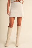 IST6664 HIGH NECKLINE ASYMMETRIC HEM SLEEVELESS SWEATERSET