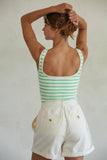 S1243N | Knit Nylon Spandex Seamless Ribbed Bodysuit
