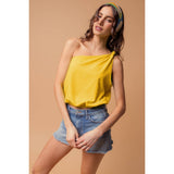 One Shoulder Knot Detail Top
