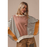 STRIPE MIXED AND MATCH LOOSE FIT TOP