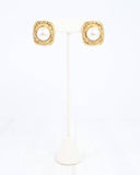 Aspen Pearl Textured Stud Earring Gold