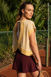 STRIPED FRENCH TERRY OPEN BACK TOP