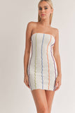 ID6544 COLOR LINE DRESS SWEATER