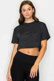 Cotton lycra over size cropped t shirts with loose fit