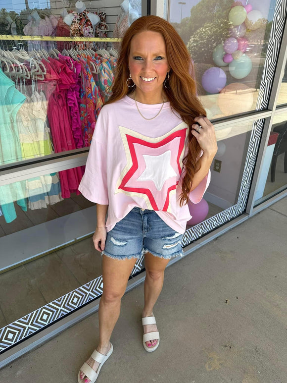 Star Patch Oversized Tee