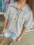 Grey Collared Button Up
