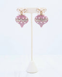 Bridger Bow and Ornament Earring Pink
