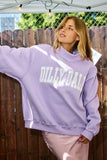 IT2594E-DILLYDALLY | 'DILLY DALLY' Mock Neck Sweatshirt