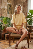 Polka Dot Relaxed Fit Heavy Scuba Top and Shorts Set