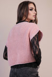 12W3382N-Oversized Button Down Knit Sweater Top