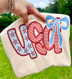 USA Patriotic Coquette Shirt July 4th