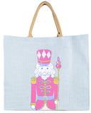 Candy Nutcracker Carryall Tote   Sky/Pink/White   22x19x8