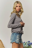 POLKA DOT RUFFLE CAMI & CARDIGAN - RET4276