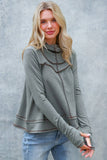 HOODIE LONG SLEEVE THUMBHOLE FRENCH TERRY TOP
