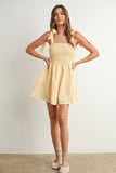 Sun-Kissed Smocked Mini Dress