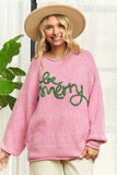 LESW3439 - X-MAS DECOR ACCENT SWEATER TOP