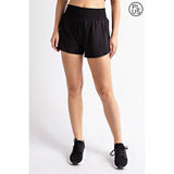 PLUS SIZE BUTTER FABRIC TRACK SHORTS
