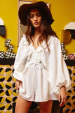 R5268 Ruffled Solid Woven Romper