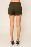 Elastic High Waisted Techno Crepe Skort 9