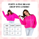 Striped Boo Crop Sweatshirt