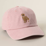 Golden Retriever Embroidered Pigment Dyed Baseball Cap