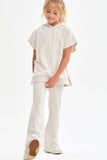 Cotton Terry Slit Hem Pants