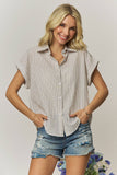 STRIPED SHORT SLEEVE BUTTON-DOWN - RET4255