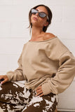 Evelyn Loose Fit One Shoulder Sweatshirt