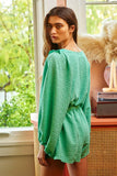 R5268 Ruffled Solid Woven Romper